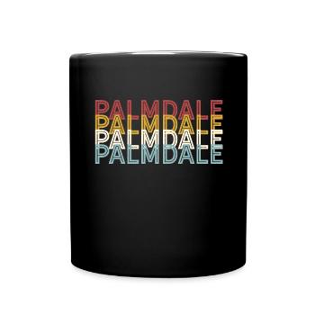USA City 70s Retro - Vintage Palmdale - Full Colour Mug - black - Front