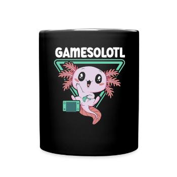 Gamesolotl Video Game Axolotl Water Animal Gamer - Full Colour Mug - black - Front