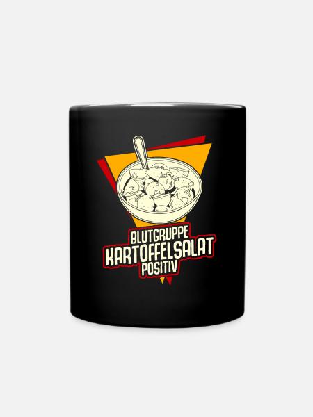 Blutgruppe Kartoffelsalat Potato Salad - Tasse einfarbig - Schwarz