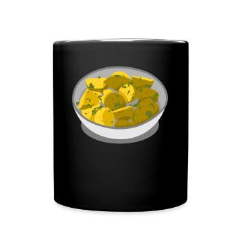 Kartoffelsalat Kartoffeln Potato Salad - Tasse einfarbig - Schwarz - Vorne