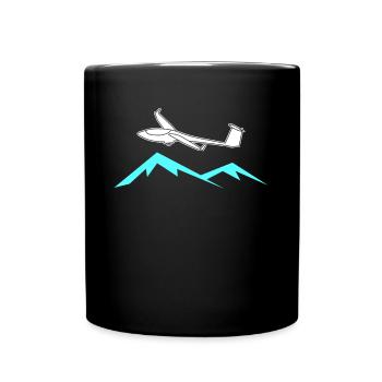 Segelflugzeug Segelflug Segelflieger - Tasse einfarbig - Schwarz - Vorne
