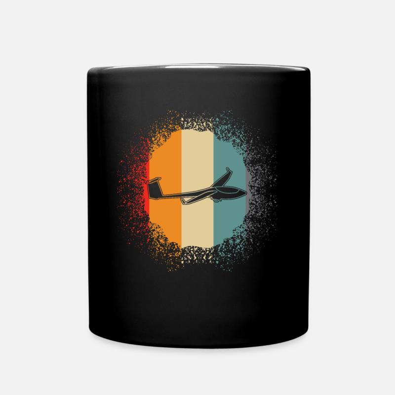 Glider Retro Glider - Full Colour Mug - black