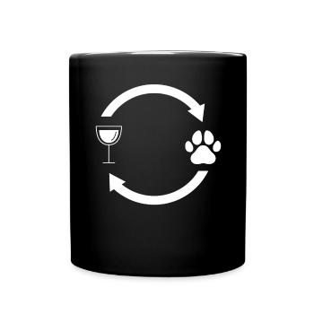 Flèches de chargement de vin et chien 3 - (do) - Mug uni - noir - Devant