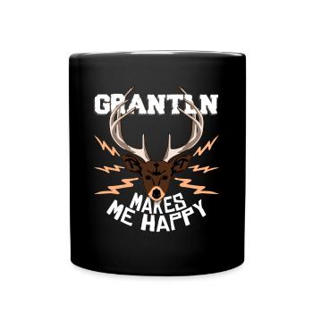 Grantler Grantln makes me happy Granteln - Full Colour Mug - black - Front
