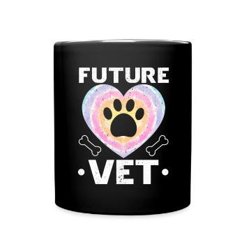 Futur vétérinaire vétérinaire vétérinaire - Mug uni - noir - Devant