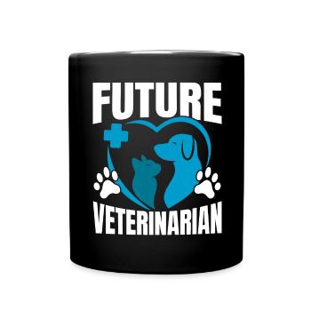 Futur vétérinaire Vétérinaire Vétérinaire Vétérinaire - Mug uni - noir - Devant