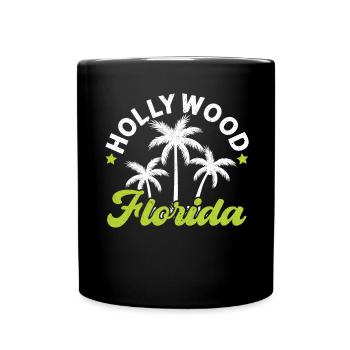 Hollywood Floride États-Unis Voyage de vacances - Mug uni - noir - Devant