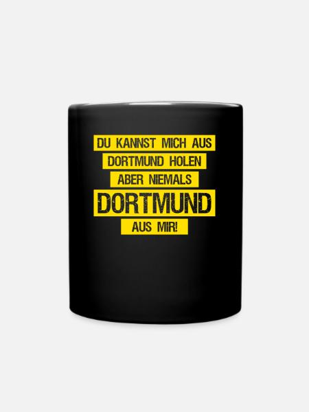 Dortmund und Dortmunder - Tasse einfarbig - Schwarz