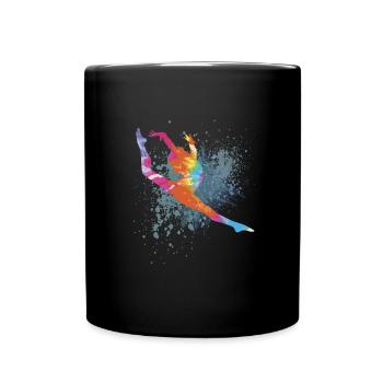 Colorful Figure Gymnastics Gymnast Gymnastics Gifts - Full Colour Mug - black - Front