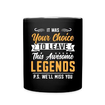 Cadeau d’adieu collègues Changement d’emploi - Mug uni - noir - Devant