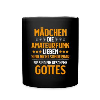 Amateurfunker Amateurfunk Radio Ham Amateur Radio - Tasse einfarbig - Schwarz - Vorne