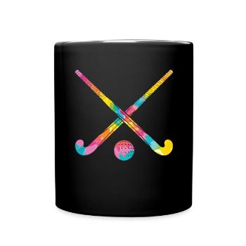 Hippie - Tie Dye Hockey sur gazon - Mug uni - noir - Devant