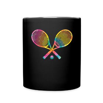 Hippie - Krawatten-Tennis - Tasse einfarbig - Schwarz - Vorne