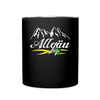 Alpes de l’Allgäu Edelweiss Allgäuer - Mug uni - noir - Devant