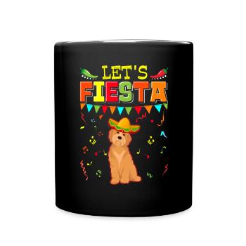 Mexikanisch - Let's Fiesta Goldendoodle - Tasse einfarbig - Schwarz - Vorne