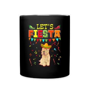 Mexicain - Let’s Fiesta Wheaten Terrier - Mug uni - noir - Devant