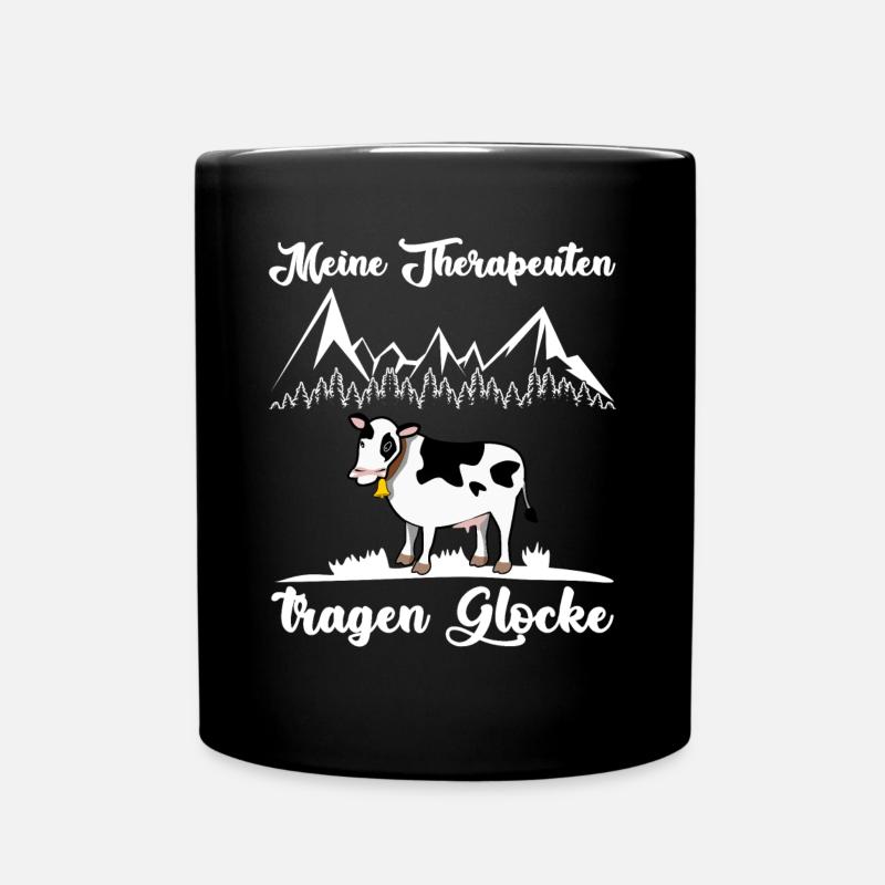 Allgäu Kuh Kühe Kuhglocke Allgäuer - Tasse einfarbig - Schwarz