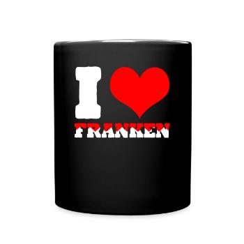 Franke Ich liebe Franken - Tasse einfarbig - Schwarz - Vorne