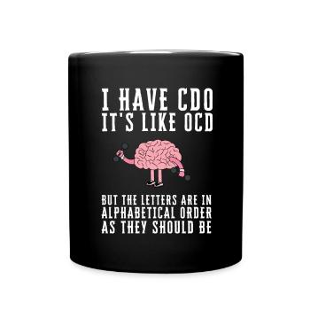 OCD Obsessive Compulsive Disorder Awareness - Full Colour Mug - black - Front