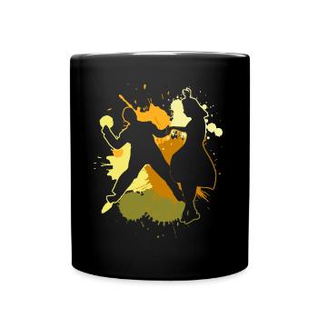 Boogie Woogie Tänzer Tanzen Swing - Tasse einfarbig - Schwarz - Vorne