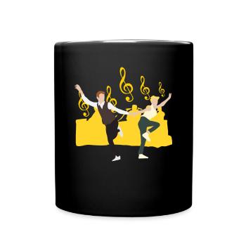 Boogie Woogie Tänzer Spaß Swing - Tasse einfarbig - Schwarz - Vorne