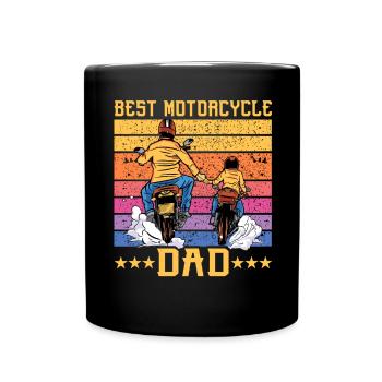 Meilleur papa moto - Mug uni - noir - Devant