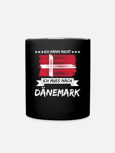 Denmark Ich muss nach Dänemark - Tasse einfarbig - Schwarz