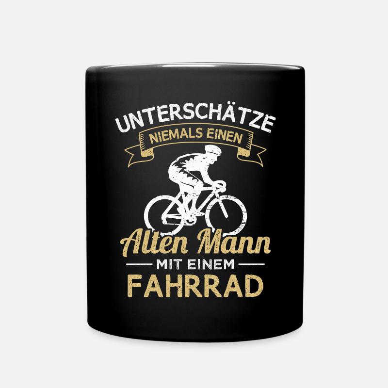Fahrrad Rentner Rennrad Opa Radfahrer - Tasse einfarbig - Schwarz
