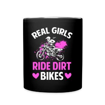 Motocross Motorcyclist Motor Race - Full Colour Mug - black - Front
