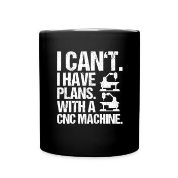 Opérateur de machine de découpe Tour Fraise Fraise CNC Machiniste - Mug uni - noir - Devant