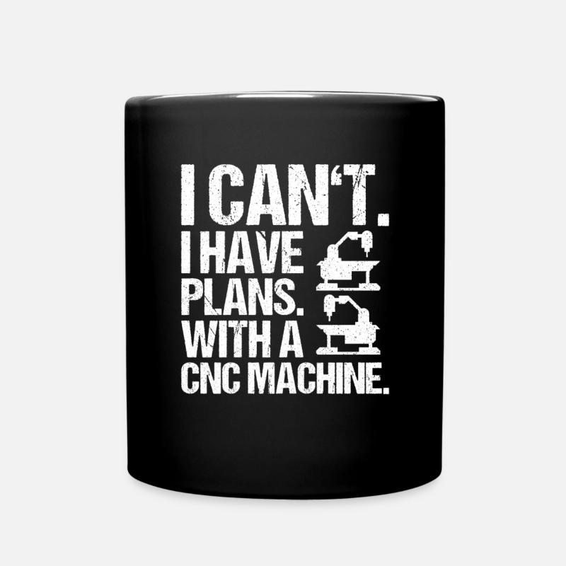 Zerspanungsmechaniker Dreher Fräser CNC Machinist - Tasse einfarbig - Schwarz