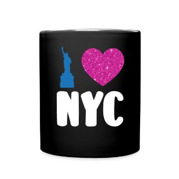 Ich liebe NYC New York City USA Amerika Reisen - Tasse einfarbig - Schwarz - Vorne