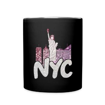 NYC New York City USA Amerika Reisen New Yorker - Tasse einfarbig - Schwarz - Vorne
