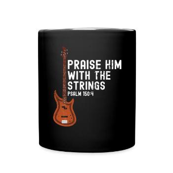 Praise Him with String - Electric Guitar - Full Colour Mug - black - Front