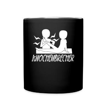 Physio Knochenbrecher Physiotherapeut - Tasse einfarbig - Schwarz - Vorne