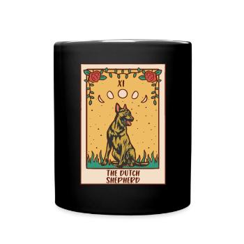 Carte de Tarot - Chien Occulte Berger Hollandais - Mug uni - noir - Devant