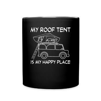 Dachzelt Dachzelten Camping Offroad - Tasse einfarbig - Schwarz - Vorne