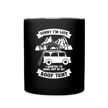 Dachzelt Autodachzelt Camping Offroad - Tasse einfarbig - Schwarz - Vorne
