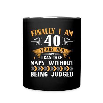 Cadeau d’anniversaire de 40 ans 40 ans - Mug uni - noir - Devant
