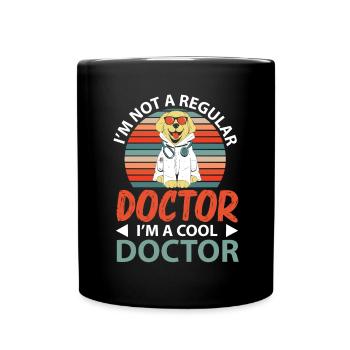 Je ne suis pas un médecin normal, je suis un médecin cool - Mug uni - noir - Devant