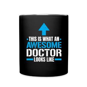 So sieht ein toller Arzt aus Medizin - Tasse einfarbig - Schwarz - Vorne