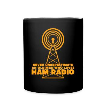 Amateurfunker Amateurfunk Funkgerät - Tasse einfarbig - Schwarz - Vorne