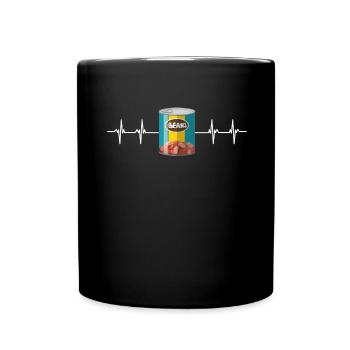 Haricots au lard Haricots en conserve et végétarien végétalien - Mug uni - noir - Devant