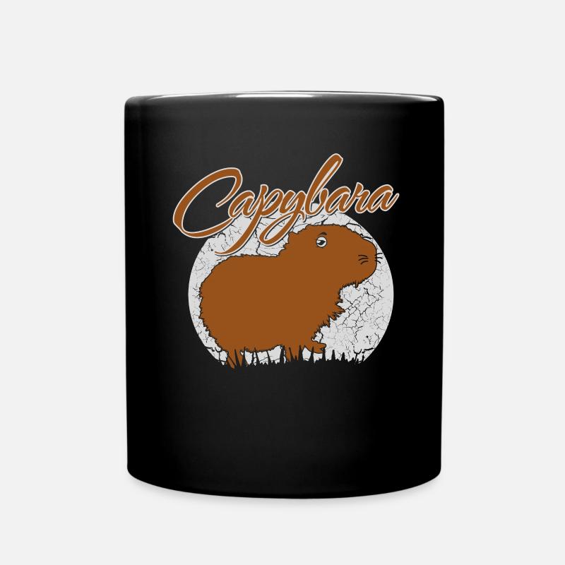 Capybara Geschenk Wasserschwein Kinder Capybara - Tasse einfarbig - Schwarz