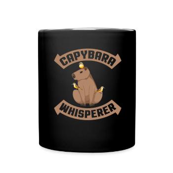 Capybara Whisperer Kids Chinchilla Capybara - Full Colour Mug - black - Front