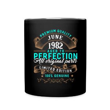Juni 1982 - 40. Geburtstag Geschenk. Awesome. - Tasse einfarbig - Schwarz - Vorne