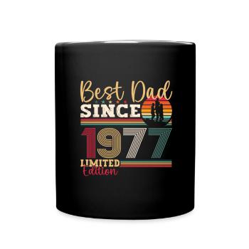 Meilleur père pour hommes depuis 1977 Fête des Pères Cadeau Amusant - Mug uni - noir - Devant