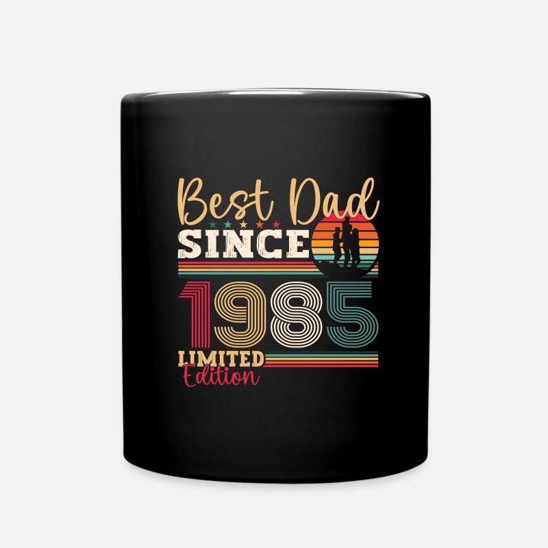 Herren Bester Papa Seit 1985 Vatertag Geschenk Fun - Tasse einfarbig - Schwarz