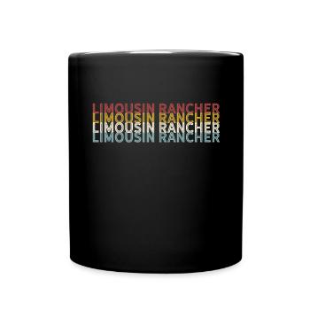 Rinder Züchter - Vintage Kuh Limousin Rancher - Tasse einfarbig - Schwarz - Vorne