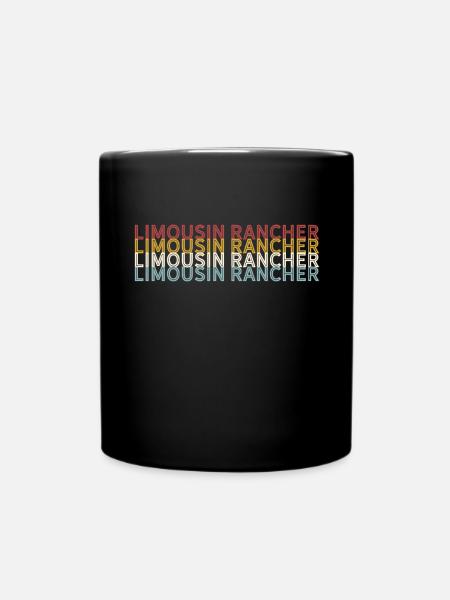 Éleveur de bovins - Vintage Cow Limousin Rancher - Mug uni - noir